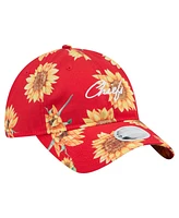 New Era Women's Red Kansas City Chiefs Adventure Sunflower 9TWENTY Adjustable Hat