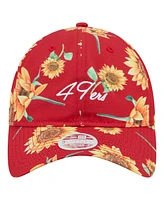 New Era Women's Scarlet San Francisco 49ers Adventure Sunflower 9TWENTY Adjustable Hat