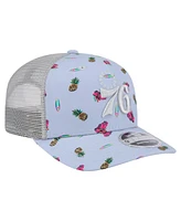 New Era Men's Light Blue/Gray Philadelphia 76ers Adventure Aloha Pattern 9SEVENTY Stretch-Snap Hat