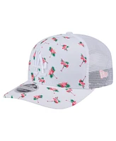 New Era Men's White Los Angeles Dodgers Flamingo Mesh Back 9SEVENTY Stretch-Snap Hat