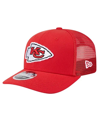 New Era Men's Red Kansas City Chiefs Main Trucker 9SEVENTY Stretch Snap Hat