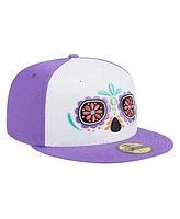 New Era Men's White/Purple Corpus Christi Hooks Copa de la Diversion 59FIFTY Fitted Hat