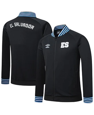 Umbro Men's Black El Salvador National Team Presentation Raglan Full-Zip Jacket