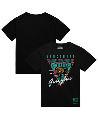 Mitchell & Ness Men's Black Vancouver Grizzlies Worldwide Collection Tri-Logo T-Shirt
