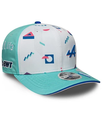New Era Men's Pierre Gasly White/Aqua Alpine 2025 Miami Grand Prix Driver Number 9SEVENTY Adjustable Hat