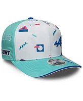 New Era Men's Pierre Gasly White/Aqua Alpine 2025 Miami Grand Prix Driver Number 9SEVENTY Adjustable Hat