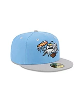 New Era Men's Light Blue Wisconsin Timber Rattlers theme Nights 59FIFTY Fitted Hat