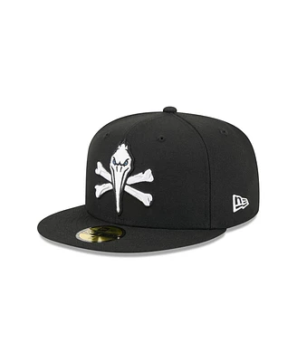 New Era Men's Black Myrtle Beach Pelicans theme Nights 59FIFTY Fitted Hat