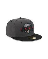 New Era Men's Gray Lehigh Valley IronPigs theme Nights 59FIFTY Fitted Hat
