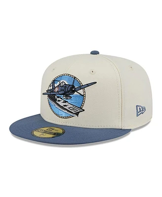 New Era Men's Gray Corpus Christi Hooks theme Nights 59FIFTY Fitted Hat