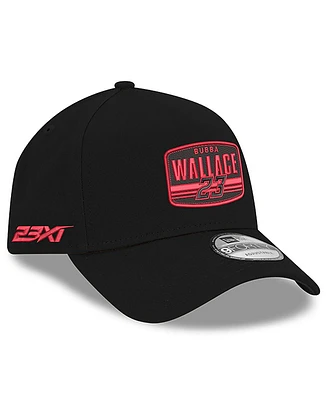 New Era Men's Black Bubba Wallace 9FORTY A-Frame Patch Adjustable Hat