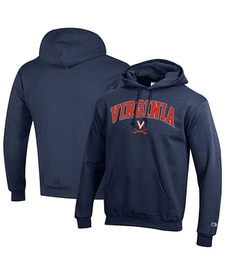 Champion Men's Navy Virginia Cavaliers Arched Logo Fleece Pullover Hoodie