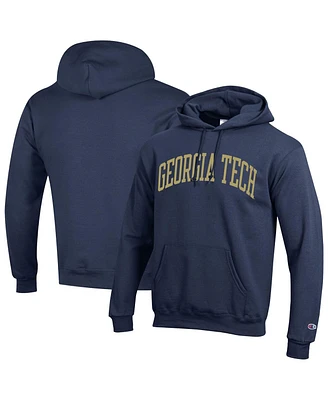 Champion Men's Navy Georgia Tech Yellow Jackets Basic Arch Fleece Pullover Hoodie