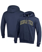 Champion Men's Navy Georgia Tech Yellow Jackets Basic Arch Fleece Pullover Hoodie
