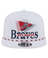 New Era Men's White Atlanta Braves Collide Golfer Snapback Hat