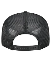 New Era Men's Black Chicago White Sox Split Panel 9FIFTY Trucker Snapback Hat