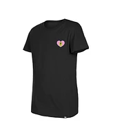 New Era Big Girls Black Nashville Sc Bubble Heart T-Shirt