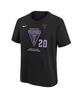 Nike Big Boys and Girls Kate Martin Eclipse Black Golden State Valkyries Explorer Edition Name Number T-Shirt