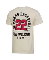 Kur8ted Men's and Women's A'ja Wilson Natural Las Vegas Aces Player Id Arch T-Shirt
