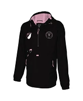 Stadium Essentials Men's Black Inter Miami Cf Compete Quarter-Zip Hoodie Jacket