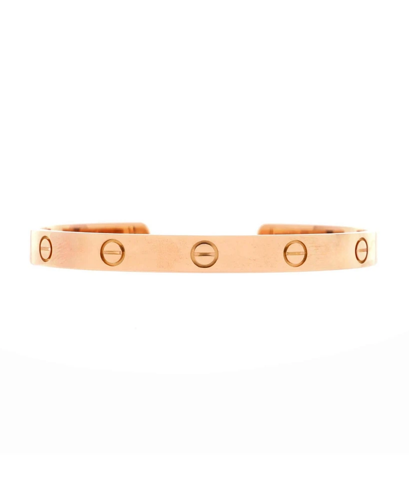 Pre-Owned Cartier Love Cuff Bracelet 18K Rose Gold