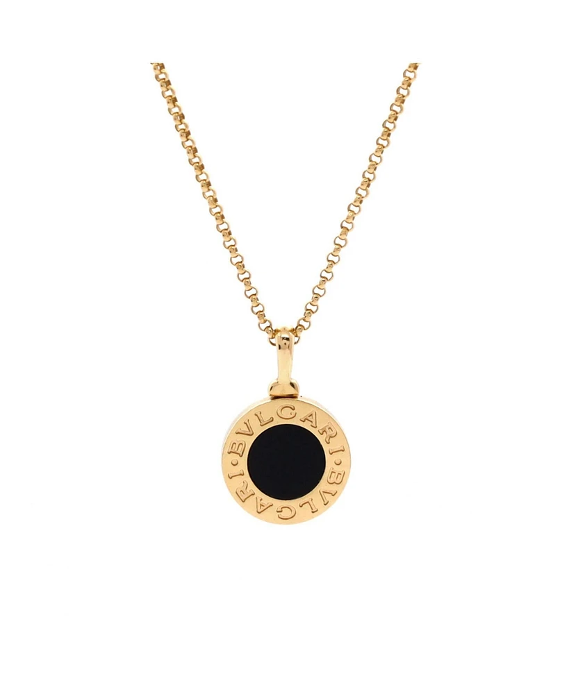 Pre-Owned Bvlgari Bvlgari Bvlgari Pendant Necklace 18K Gold with Onyx