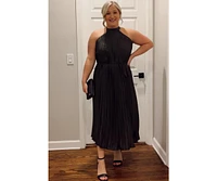 Pinkblush Maternity Olive Pleated Halter Dress