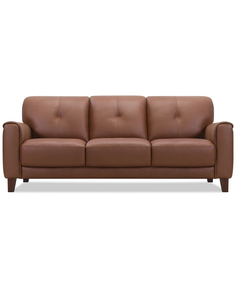 Ashlinn 84" 3 Seat Leather Sofa, Exclusively at Macy's