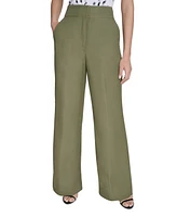 Calvin Klein Petite High-Rise Wide-Leg Pants