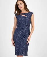 Connected Women's Sequined-Lace Sheath Dress