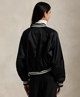 Polo Ralph Lauren Women's Logo Satin Bomber Jacket
