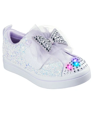 Skechers Little Girls Twinkle Toes: Twi-Lites 2.0 Sweetie Bow Fastening Strap Casual Sneakers from Finish Line