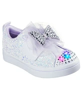 Skechers Little Girls Twinkle Toes: Twi-Lites 2.0 Sweetie Bow Fastening Strap Casual Sneakers from Finish Line