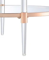Convenience Concepts 20" Royal Crest 2 Tier Acrylic Glass End Table