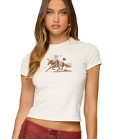 Edikted Women's Western Graphic T Shirt
