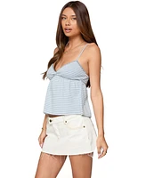 Edikted Women's Orietta Striped Babydoll Top