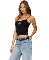 Edikted Women's Rhinestone Magic 8 Tank Top