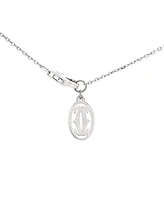 Pre-Owned Cartier Cross Pendant Necklace 18K White Gold with Diamonds