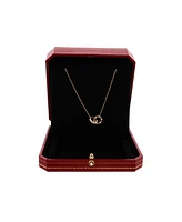 Pre-Owned Cartier Love Interlocking Pave Necklace 18K Rose Gold and Diamonds