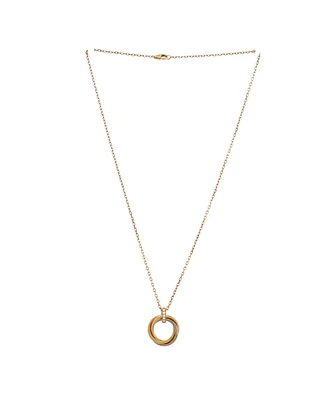 Pre-Owned Cartier Trinity Pendant Necklace 18K Tricolor Gold and Diamonds