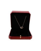 Pre-Owned Cartier Love Interlocking Pave Necklace 18K Rose Gold and Diamonds