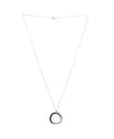 Pre-Owned Cartier Small Trinity Pendant Necklace 18K White Gold with Diamonds and Ceramic