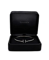 Pre-Owned Tiffany & Co. T Wire Bracelet 18K White Gold with Diamonds