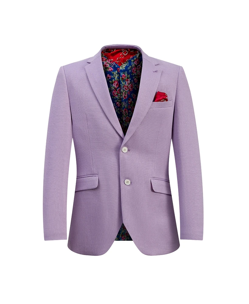 Elie Balleh Boys Lavender Slim Fit Clasic Blazer