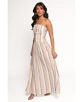 Petal and Pup Women's Jimena Strapless Maxi Dress