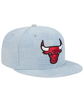New Era Men's Denim Chicago Bulls Injection Denim Patchwork 9FIFTY Snapback Hat