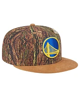 New Era Men's Camo Golden State Warriors Victory Grove Forest Sneaker Pin 9FIFTY Snapback Hat