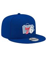 New Era Men's Royal Philadelphia 76ers State Pride 9FIFTY Snapback Hat
