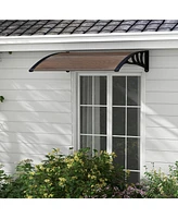 48 x 40 Inch Outdoor Front Door Window Awning Door Canopy Exterior