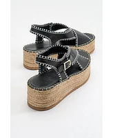 Forever & Always Shoes Bellezza Leather Platform Sandal (Women